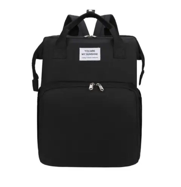 Embroidered Diaper Bag Backpack with Changing Station