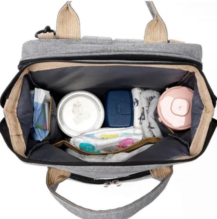 Embroidered Diaper Bag Backpack with Changing Station