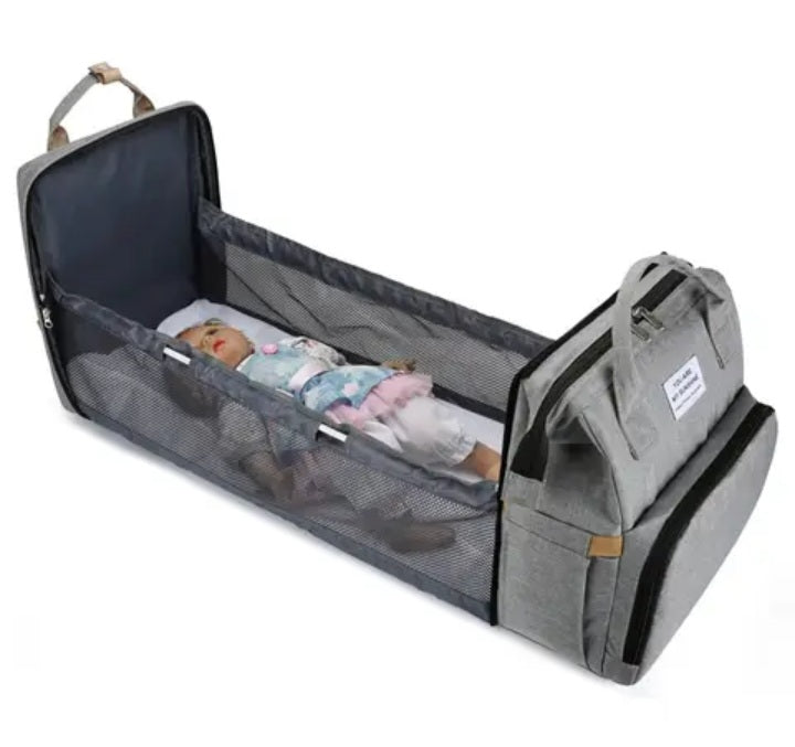 Embroidered Diaper Bag Backpack with Changing Station