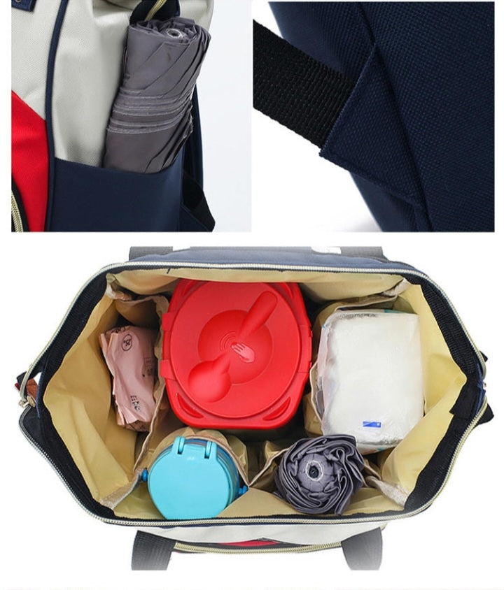 Embroidered Diaper Bag Backpack