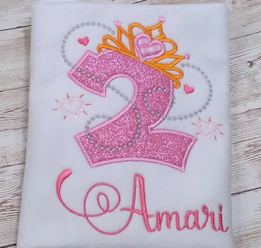 Birthday Girl Princess Tiara Birthday Shirt