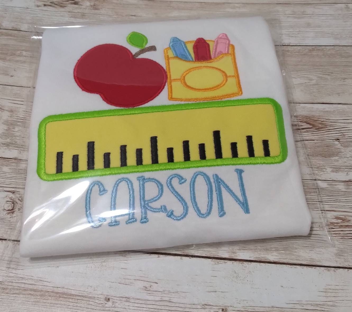 Embroidered Back to School Personalized Kid's T-shirt