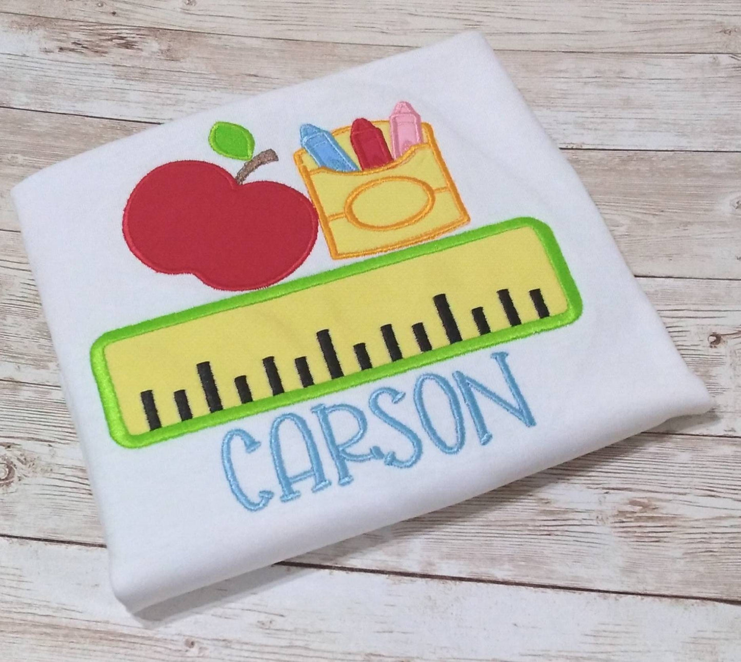 Embroidered Back to School Personalized Kid's T-shirt