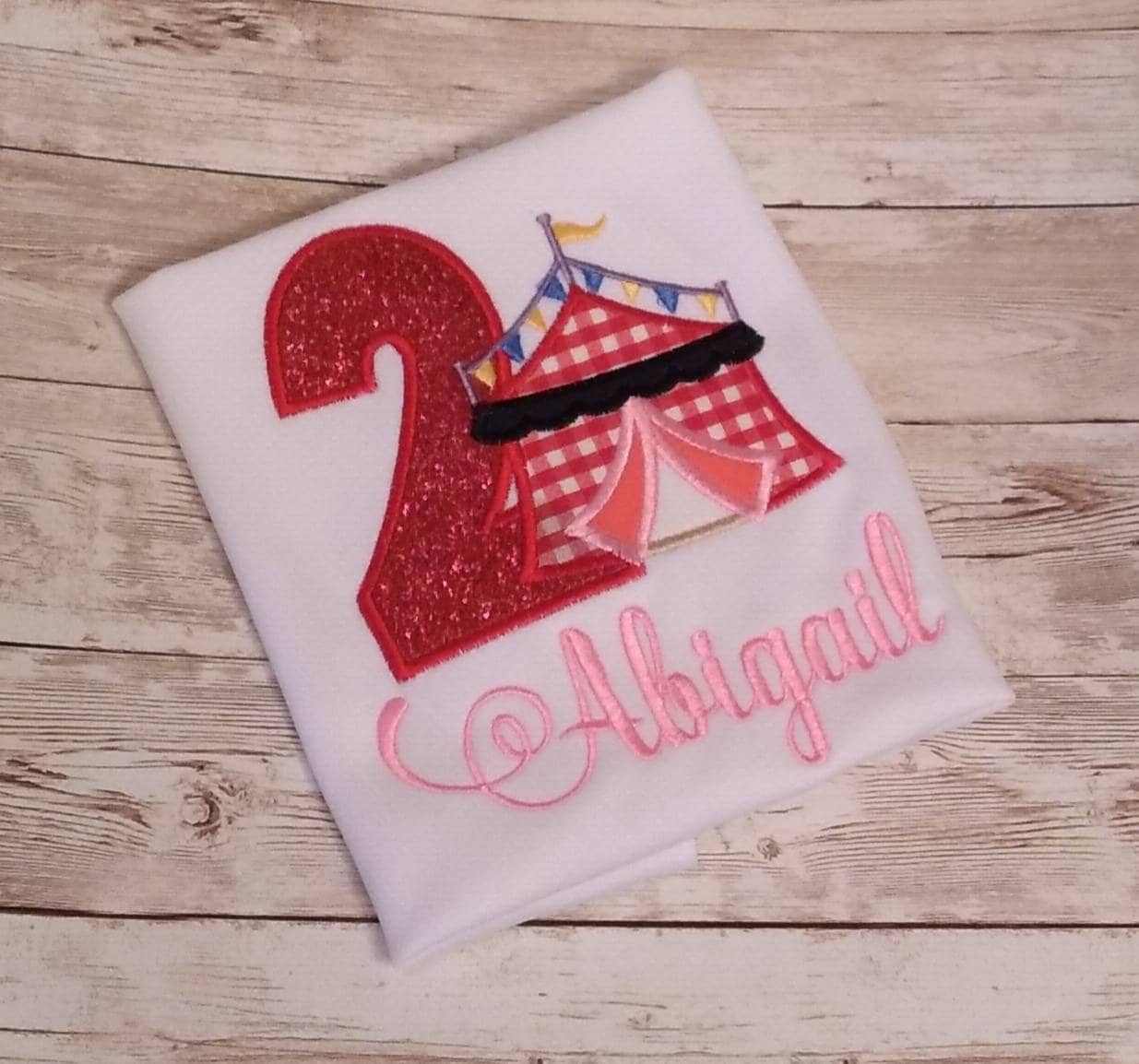 Embroidered "Circus"  Birthday Shirt