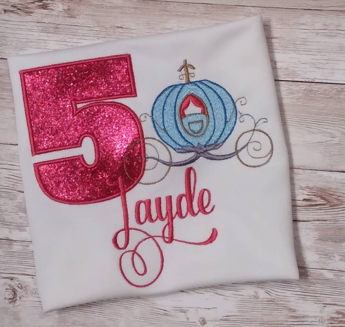 Girl Princess Carriage Birthday Shirt