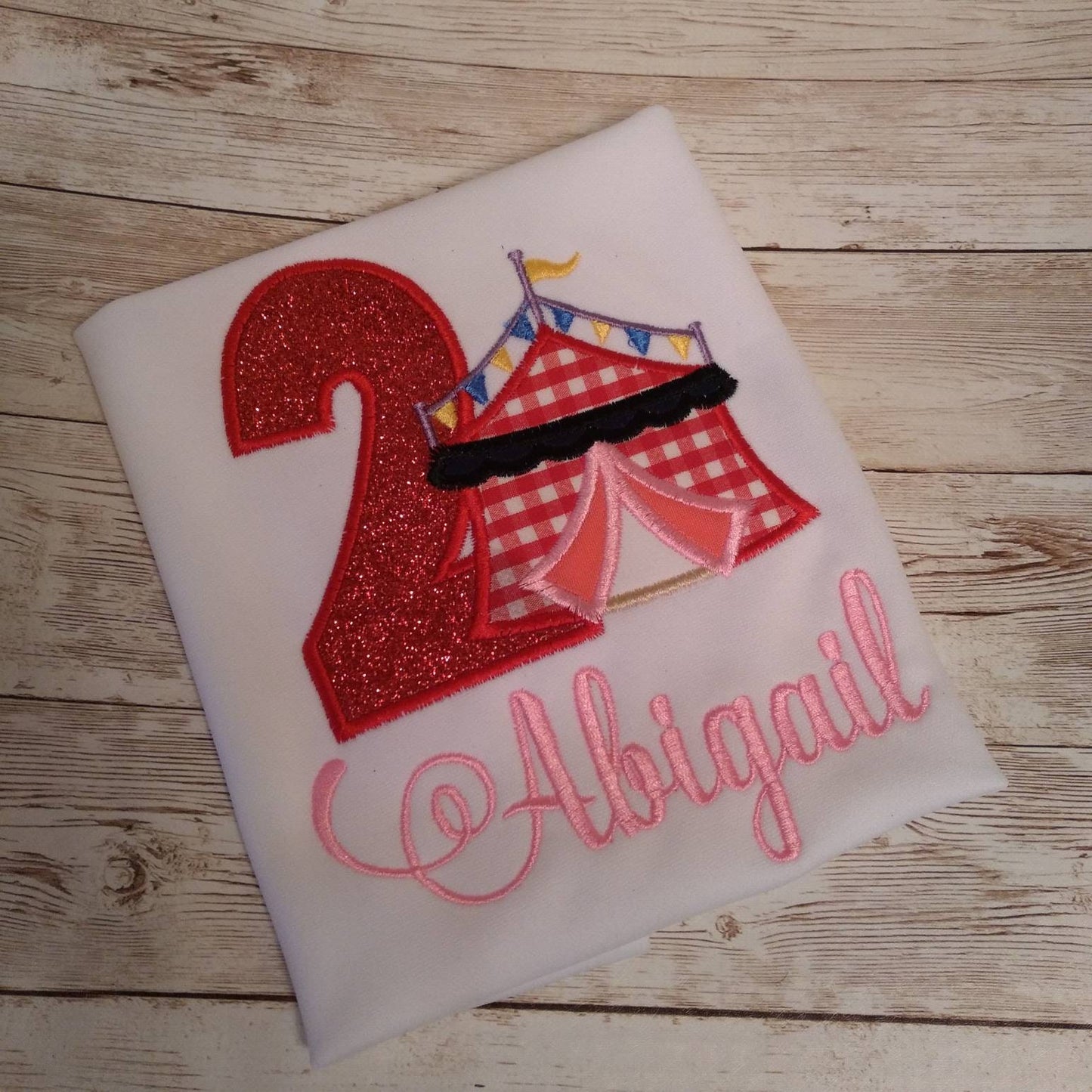 Embroidered "Circus"  Birthday Shirt