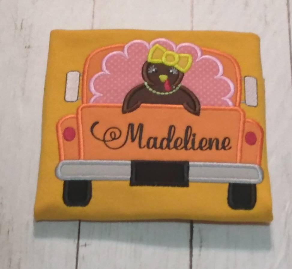 Turkey Embroidered Toddler Shirt