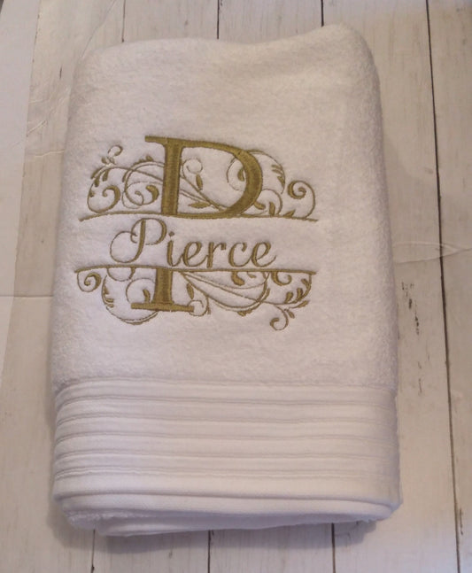 Embroidered Monogrammed Personalized Towel Set