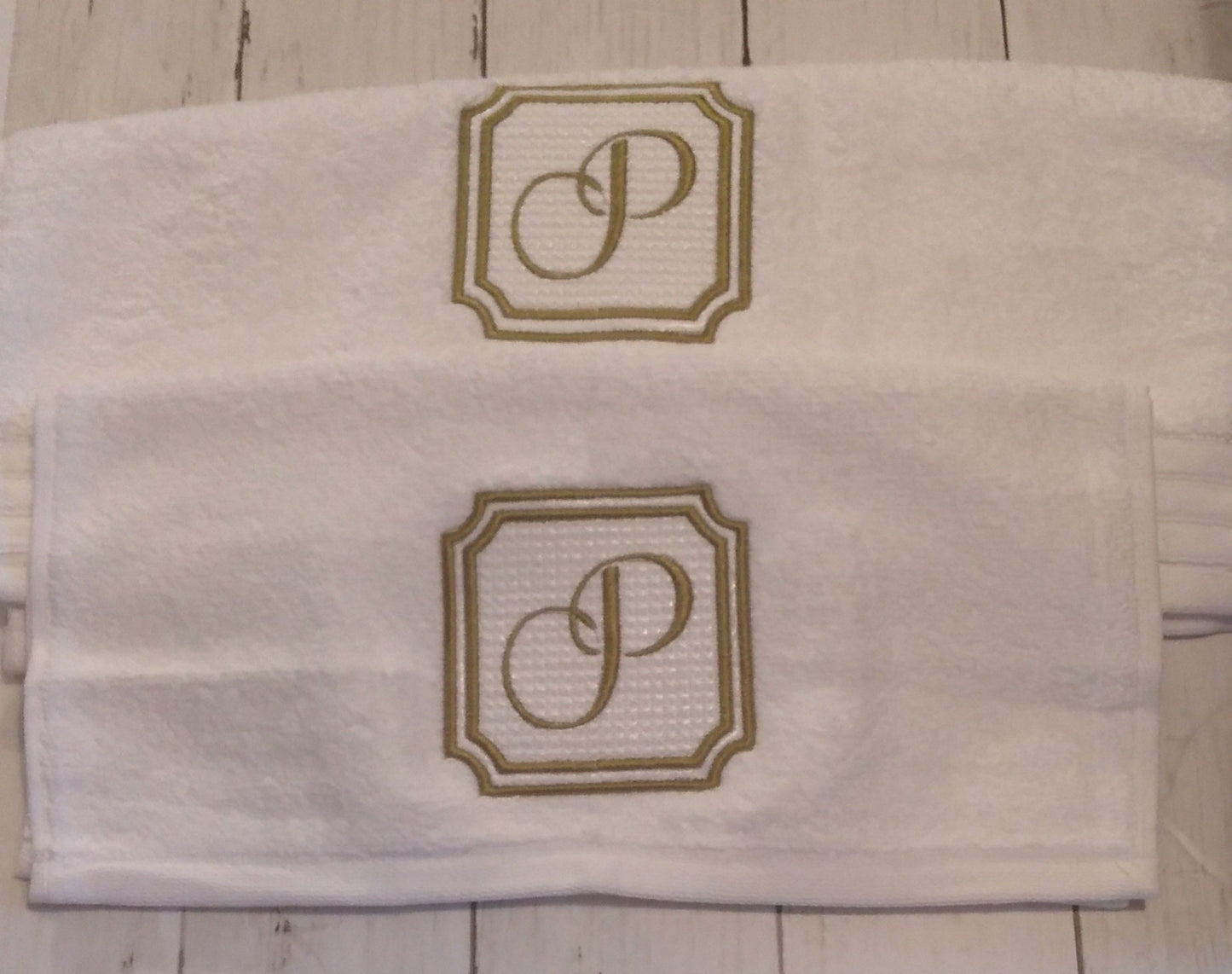 Embroidered Monogrammed Personalized Towel Set