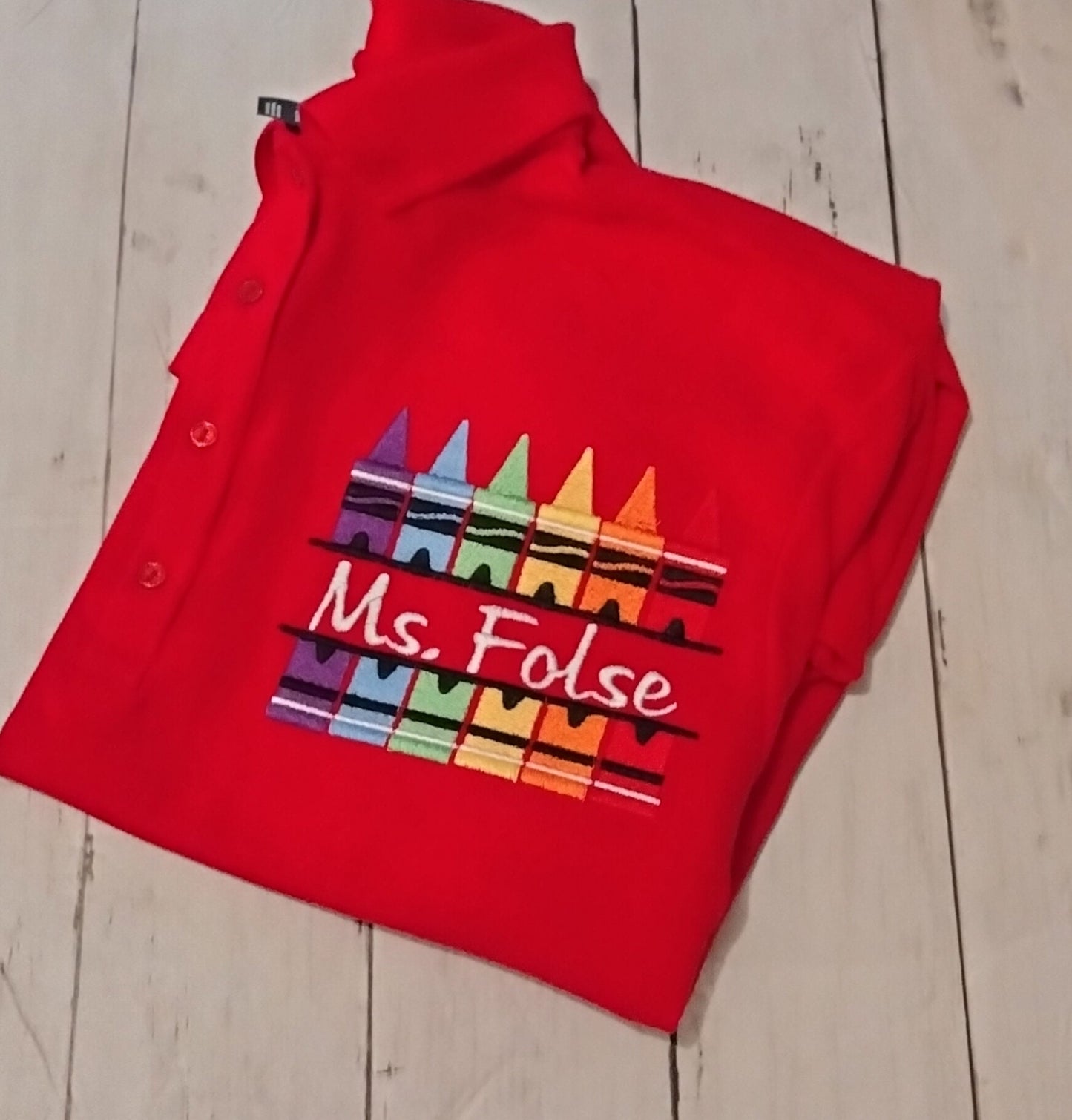 Teacher Personalized Embroidered Polo Shirt