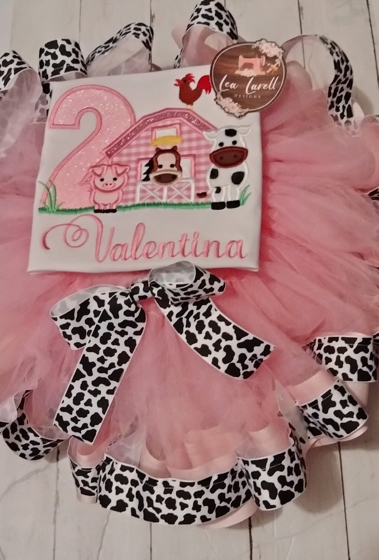 Embroidered Personalized Girl Birthday Tutu Set