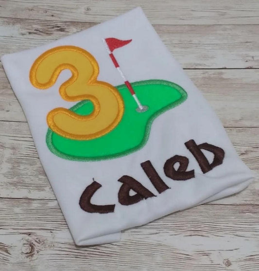 Embroidered Birthday Golf Shirt